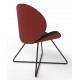 Revive Upholstered Retro Lounge Chair With Criss Cross Frame